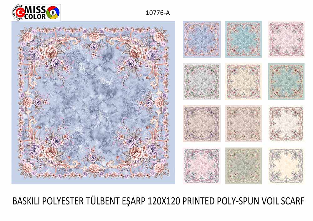 Polyester Tülbent Eşarp 10776-A