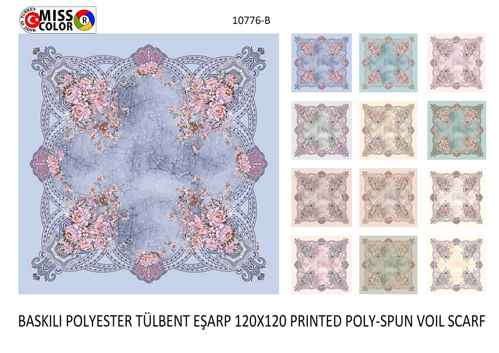 Polyester Tülbent Eşarp 10776